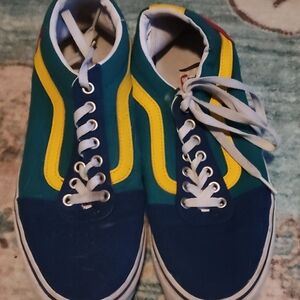 VANS! Blue, Yellow, Red, Green.